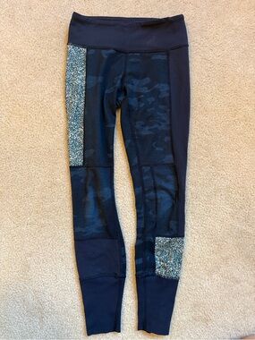 lululemon athletica Blue Camo Leggings with Speckled Accent